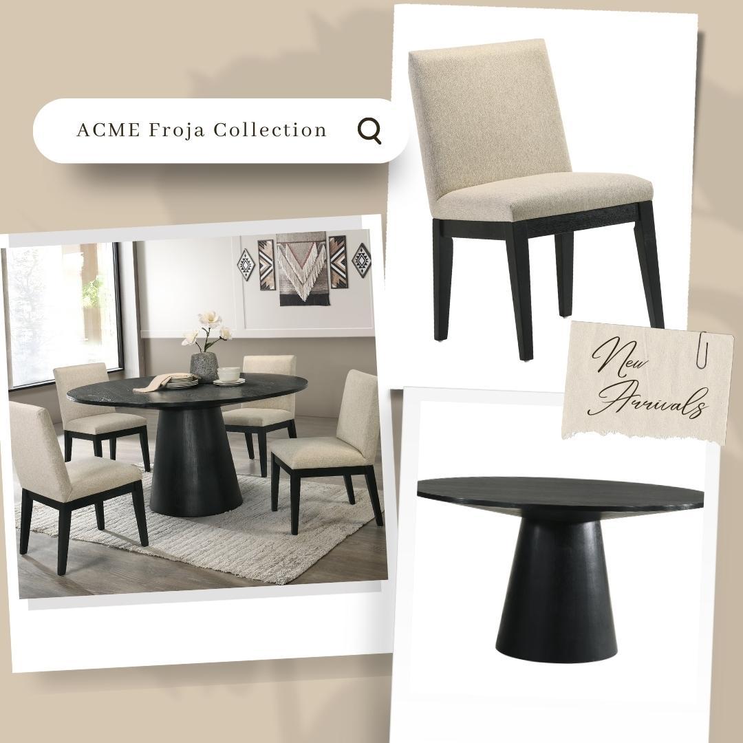 Froja - Manufactured Wood Round Dining Table - Black