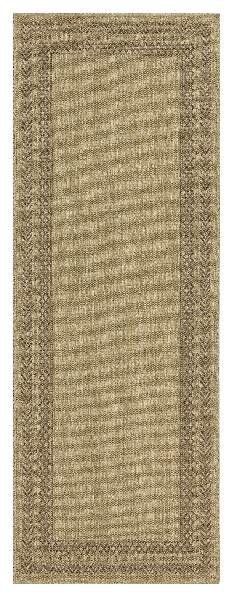 Earth - 2'7" X 7'3" Polypropylene, Indoor, Outdoor Area Rug - Jute, Mocha