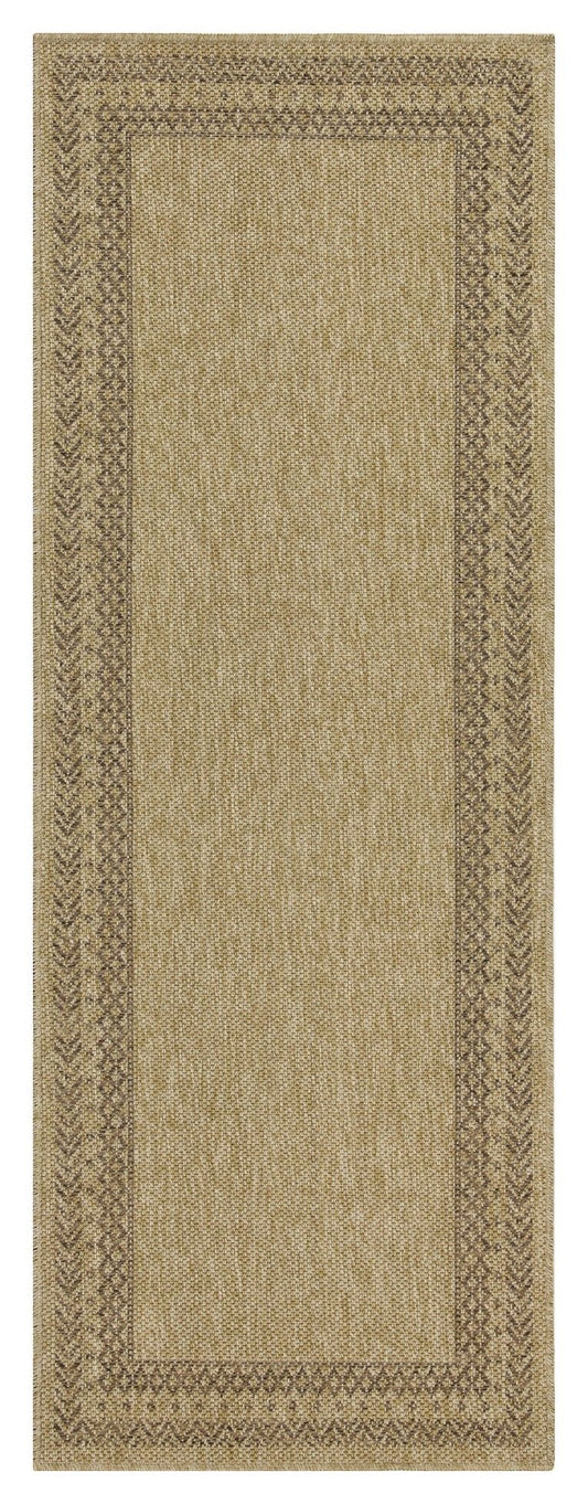 Earth - 2'7" X 7'3" Polypropylene, Indoor, Outdoor Area Rug - Jute, Mocha