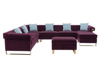 Maddie - Velvet Sectional Sofa