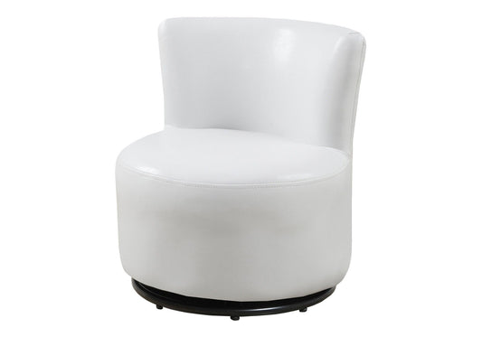 Juvenile Chair, Accent, Kids, Swivel, Upholstered Leather Look, Contemporary, Modern - White