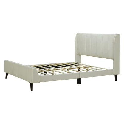 Upholstered Platform Bed, Velvet