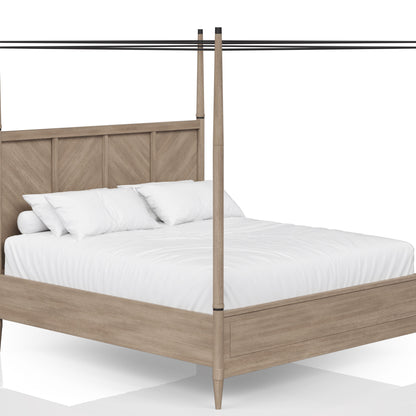 Transitional Styling Canopy Bed