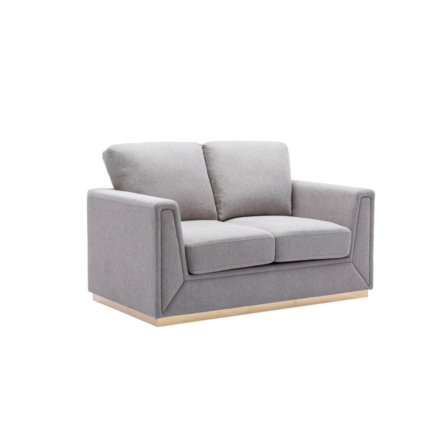 Valin - Linen Loveseat For Living Room - Gray